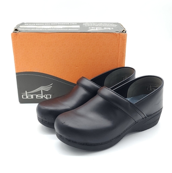 Dankso XP 2.0 Pull Up Black Leather Clogs Non Slip Women's Size 11.5/12 EU 42 - Picture 1 of 13